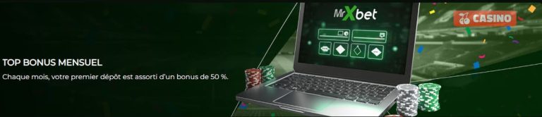 MrXBet Casino bonus mensuel